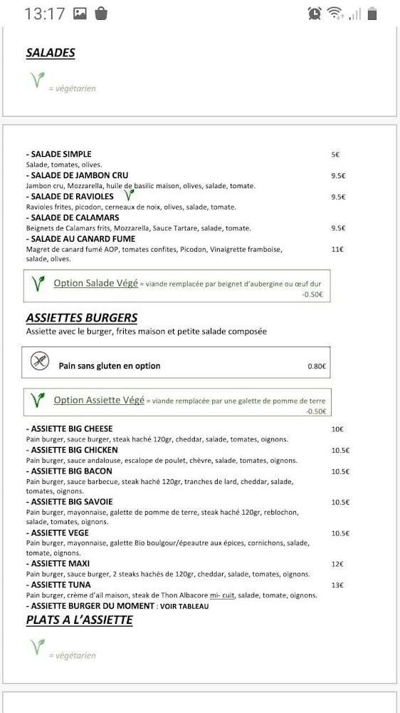 Snack du Pont - Menu Image 4